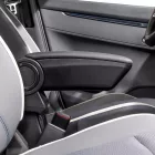 RATI Cotieră ARMSTER 3 VW CADDY 2004-2020  [negru,piele,cusături roşii]
