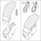 RATI Cotieră ARMSTER 3 FIAT GRANDE PANDA 2025-  [negru,material textil]