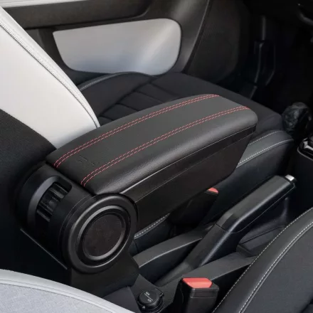 RATI Cotieră ARMSTER 3 CITROEN E-C3 2024-  [negru,piele,cusături roşii]